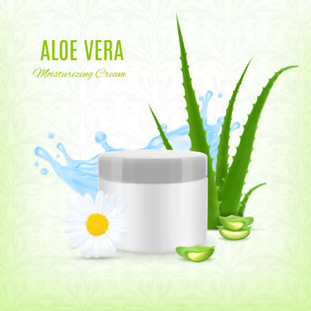 Aloe moisturizing creamのイラスト素材