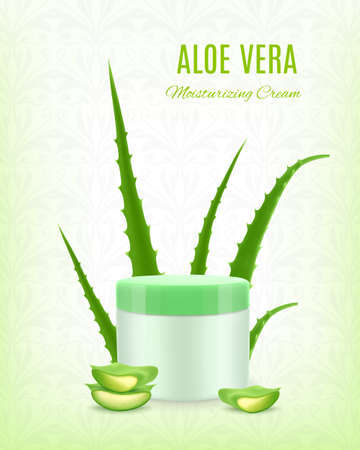 Aloe moisturizing creamのイラスト素材