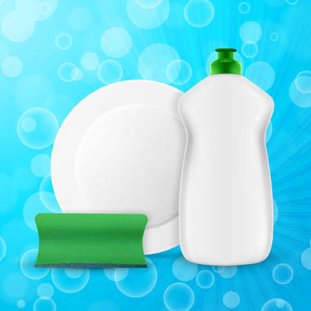 Dishwashing liquid bottleのイラスト素材