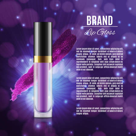 Moisten lip gloss adsのイラスト素材