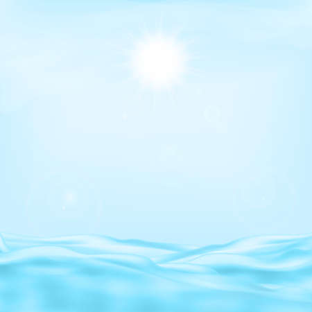 Sea and the sunのイラスト素材