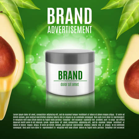 Cosmetic ads templateのイラスト素材