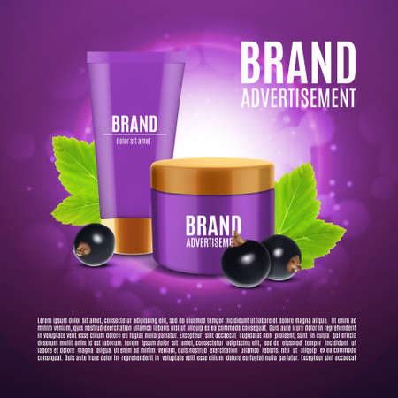 Cosmetic cream adsのイラスト素材