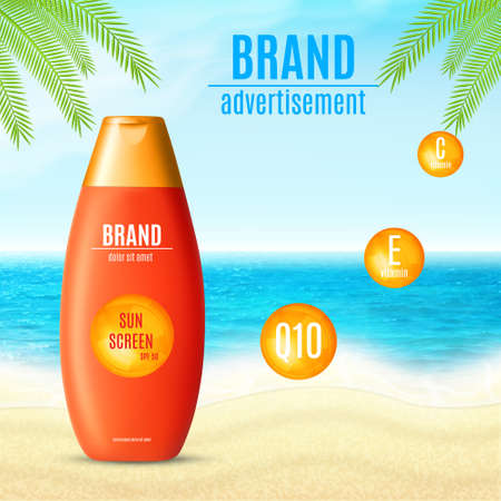 Sun protection cosmetic product.のイラスト素材