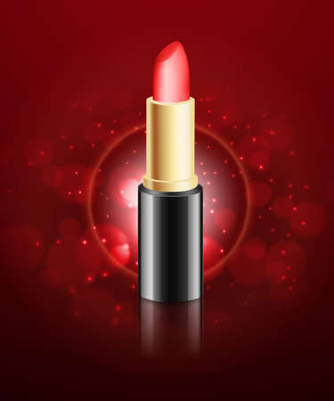 Red lipstick ads templateのイラスト素材