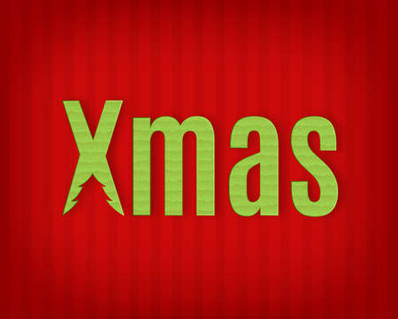 Cardboard text for a christmas designのイラスト素材