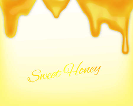 A backdrop with dripping honey design on topのイラスト素材