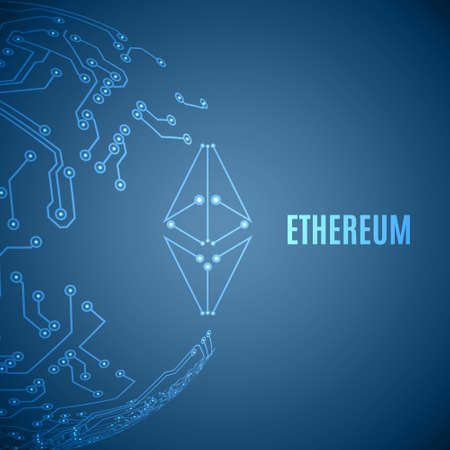 Stylized ethereum crypto currency signのイラスト素材