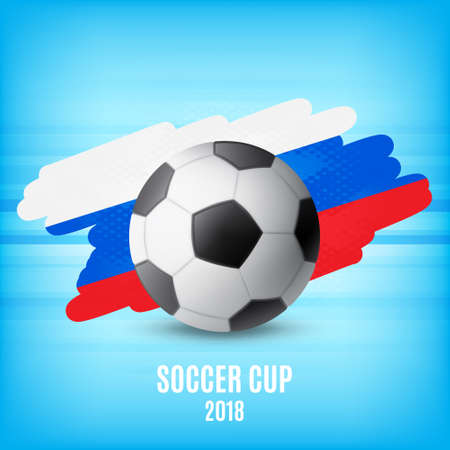 Flag of Russia and ballのイラスト素材