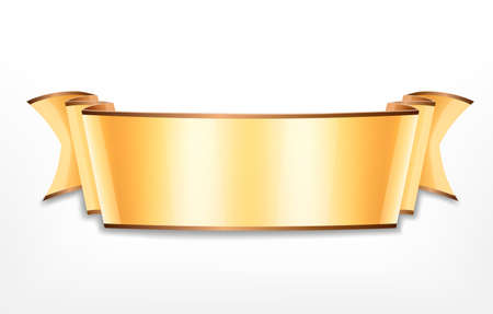 Golden ribbon. Vector iconの写真素材