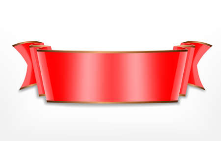 Red ribbon. Vector iconの写真素材