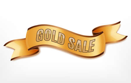Golden ribbonの写真素材