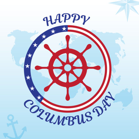 Columbus day backgroundのイラスト素材
