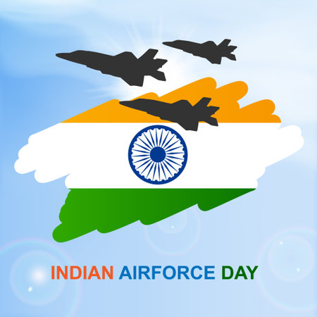 Indian Air Force Dayのイラスト素材