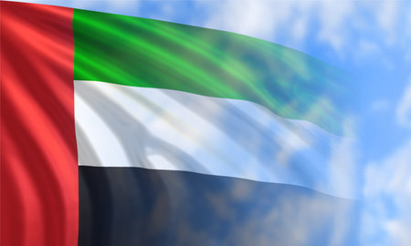 Flag of United Arab Emiratesの写真素材