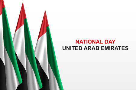 Banner with UAE flag. National day of the United Arab Emirates. eps10 vectorのイラスト素材