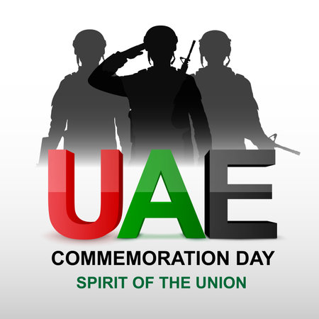 November 30th is the Commemoration Day of the United Arab Emirates. Greeting card for Commemoration Day. eps10 vectorのイラスト素材
