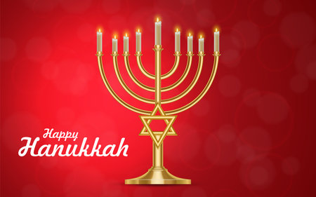 Jewish holiday Hanukkah backgroundのイラスト素材