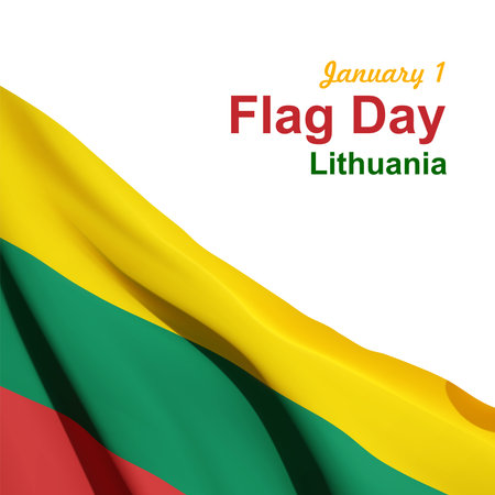 National flag of Lithuania. eps10 vectorのイラスト素材