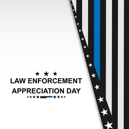 National Law Enforcement Appreciation Dayのイラスト素材