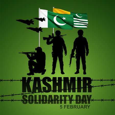 Kashmir Solidarity Day conceptのイラスト素材