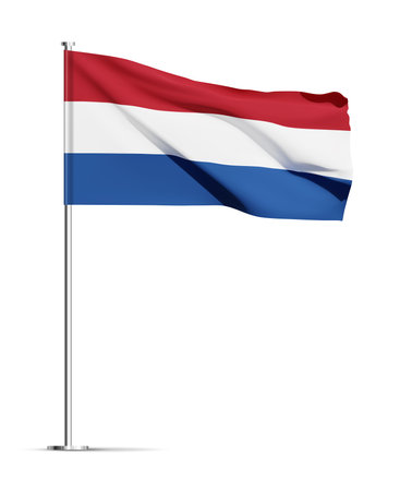 Netherlands flag isolated on white background. eps10 vectorのイラスト素材