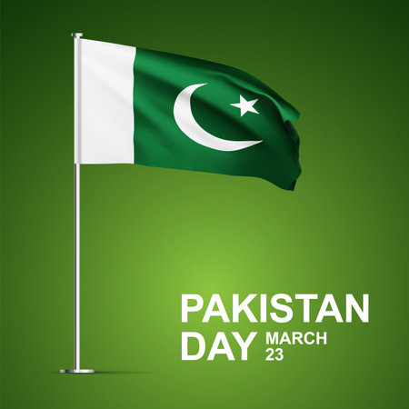 Pakistan Resolution Day Background. 23rd of Marchのイラスト素材