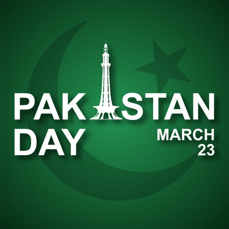 Pakistan Resolution Day Background. 23rd of Marchのイラスト素材