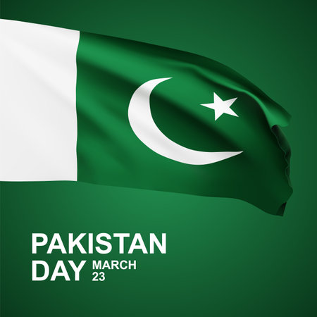 Pakistan Resolution Day Background. 23rd of Marchのイラスト素材