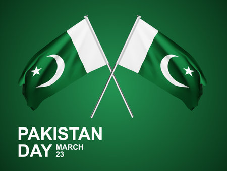 Pakistan Resolution Day Background. 23rd of Marchのイラスト素材