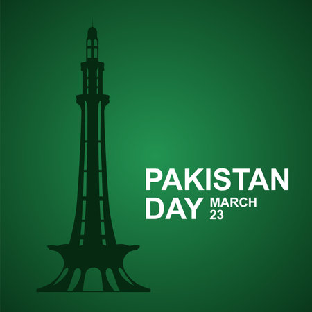 Pakistan Resolution Day Background. 23rd of Marchのイラスト素材
