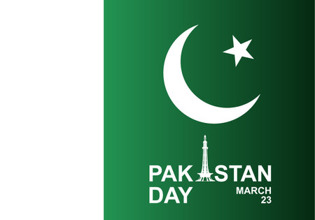 Pakistan Resolution Day Background. 23rd of Marchのイラスト素材