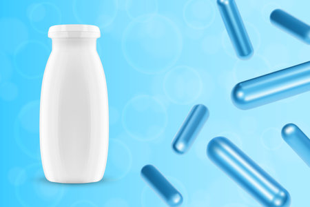 Yoghurt with probiotic contentのイラスト素材