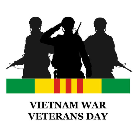 Background for Vietnam War Veterans Day. Vietnam War Veterans Day celebrated in March 29 th in USAのイラスト素材