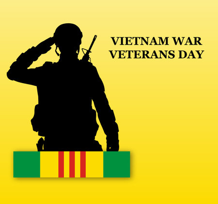 Background for Vietnam War Veterans Day. Vietnam War Veterans Day celebration in March 29 th in USA. eps10 vectorのイラスト素材