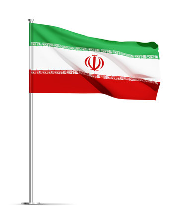 Iran flag isolated on white background. eps10 vectorのイラスト素材