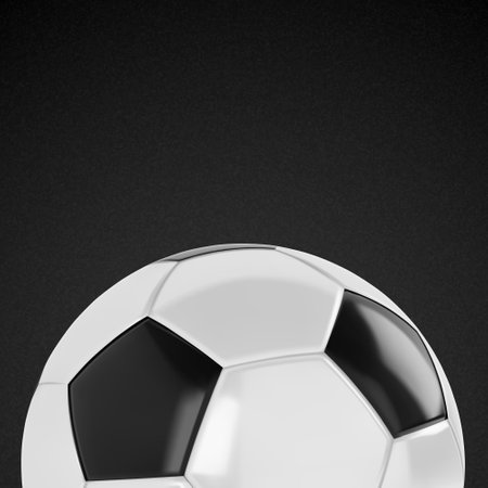 Classic soccer ball on black background. eps10 vectorのイラスト素材