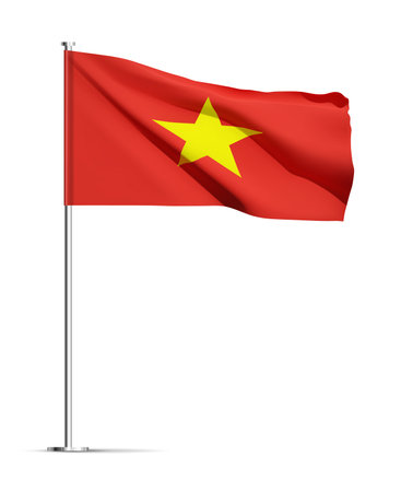 Vietnam flag isolated on white background. eps10 vectorのイラスト素材