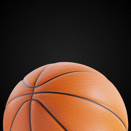 Basketball on black background. eps10 vectorのイラスト素材