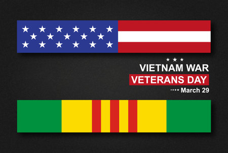 National Vietnam War Veterans Day. celebrations in March 29th in USA.のイラスト素材