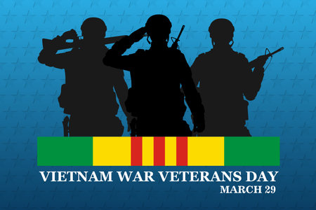 Background for Vietnam War Veterans Day. Vietnam War Veterans Day celebration in March 29 th in USA.のイラスト素材