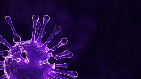 Coronavirus outbreak and coronaviruses influenza background as a pandemic medical health risk concept with disease cells. 3d renderingの写真素材