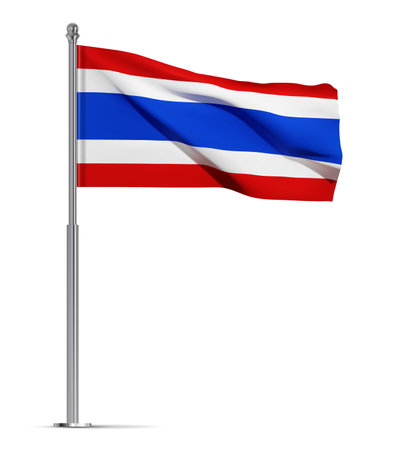 Flag of Thailand isolated on white background. eps10 vectorのイラスト素材