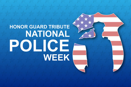 National Police Week. Celebrated in the United States in May. Police Officers Honor and Memorial Day. eps10 vectorのイラスト素材