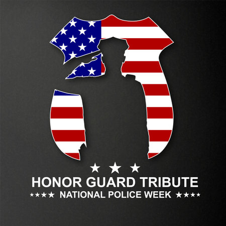 National Police Week. Celebrated in the United States in May. Police Officers Honor and Memorial Day. eps10 vectorのイラスト素材