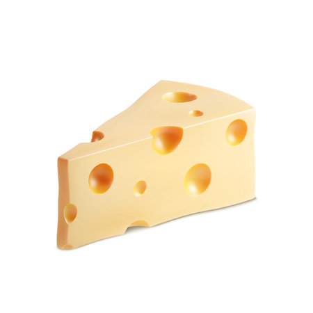 Piece of cheese isolated on white background. eps10 vectorのイラスト素材