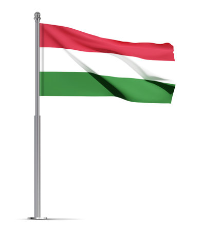 Hungary flag isolated on white background. eps10 vectorのイラスト素材