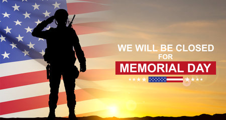 memorial day background. We will be closed for Memorial Day. eps10 vectorのイラスト素材