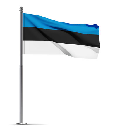 Flag of Estonia isolated on white background. eps10 vectorのイラスト素材