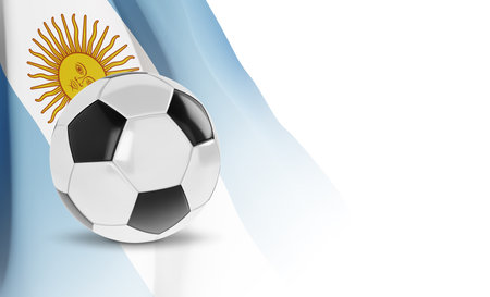 Soccer ball with flag of Argentinaのイラスト素材
